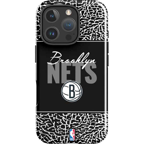 NBA Brooklyn Nets Elephant Print iPhone 16 Pro Impact Case